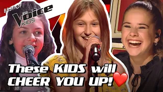 TOP 10 | UPLIFTING songs that will make you SMILE in The Voice Kids!  😃