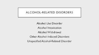 Substance related and addictive disorders 1