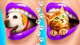 My TOYs Became ALIVE! Must-Have GADGETS for PET OWNERS - How to Sneak Cat and Dog by La La Life Gold