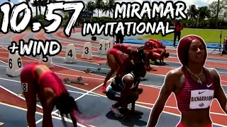 Sha'Carri Richardson 10.57 WIND ASSISTED 100M TAKES MIRAMAR INVITATIONAL 2023 #TRACKANDFIELD