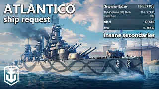 Biggest Secondaries In The Game! - Atlantico Ship Request