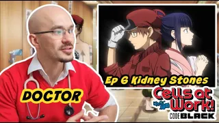 DOCTOR reacts to CELLS AT WORK CODE BLACK! Anime Review | Episode 6 - Kidneys, Kidney stone and ....