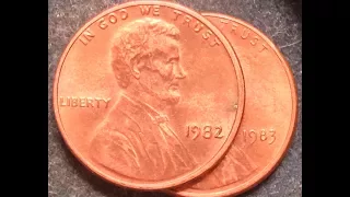 1982 Penny; Both Copper and Zinc (Also Look For Small Date Errors)