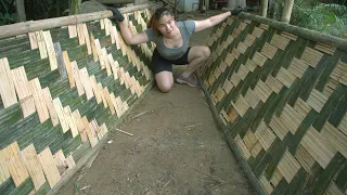 BUILDING FARM, Building Cabin walls are made of bamboo. LIVING OFF GIRD  Triệu Lâm Farm