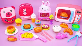 8 Minutes Satisfying with Unboxing Cute Pink Rabbit Kitchen Toys, Cooking Playset Collection ASMR