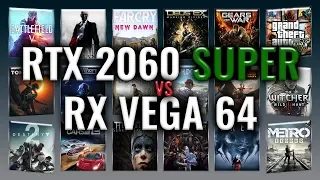 RTX 2060 SUPER vs RX VEGA 64 Benchmarks | Gaming Tests Review & Comparison | 59 tests
