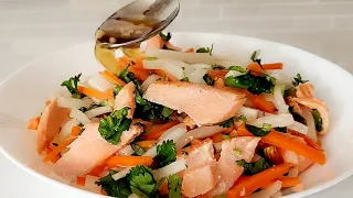 Neighbors asking me to make this vietnamese style salad recipe! | The Best Salmon Salad Recipe