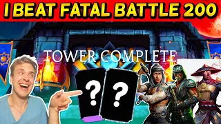 I Beat Final Battle 200 in Fatal Earthrealm Tower in MK Mobile with NO FIRE RESISTANCE! Epic Reward!