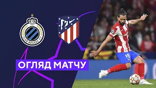 Brugge - Atletico. Champions League. Group stage. Group В. Highlights 04.10.2022. Football