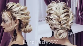 Текстурный пучок в технике двойного жгута.Beautiful Hairstyles 2018