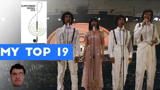 Eurovision Song Contest 1979 My Top 19 Songs