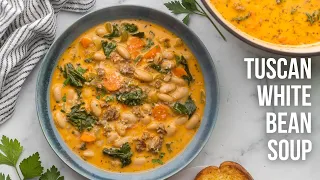 Tuscan White Bean Soup l The Recipe Rebel