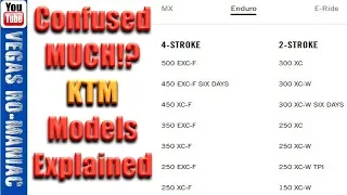 KTM OFF ROAD models EXPLAINED - Track VS Enduro - SX vs XC vs XC-W vs EXC-F in USA