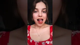 TikTok Girl has Super Long Tongue