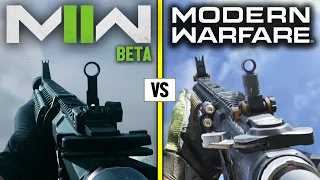 Call of Duty MODERN WARFARE II 'BETA' vs MODERN WARFARE 2019 — Weapons Comparison