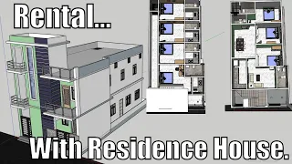 24X45 || Rental With Residence House Plan #oyorooms