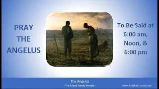 Pray the Angelus (6am, Noon, & 6pm)