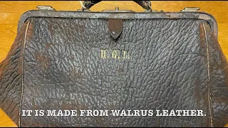 Walrus leather Dr Bag from 1900s Restoration