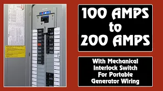 100A to 200A Panel Upgrade with Portable Generator Wiring #200AMP #ElectricServiceUpgrade