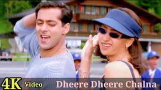 Dheere Dheere Chalna 4K Video Song | Dulhan Hum Le Jayenge | Salman Khan, Karisma Kapoor HD