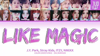 J.Y. Park, Stray Kids, ITZY, NMIXX - Like Magic Lyrics (Color Coded) #nmixx #jypark #itzy #straykids