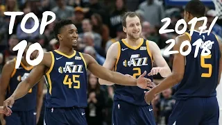 Utah Jazz TOP 10 plays 2017/2018 NBA season