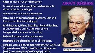Structure, Sign and Play in the Discourse of Human Sciences by Jacques Derrida-An Overview #derrida