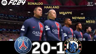 WHAT HAPPEN IF MESSI, RONALDO, MBAPPE, NEYMAR, PLAY TOGETHER ON PSG VS CHELSEA