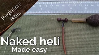 How to set up the naked helicopter rig. Carp fishing heli rig for beginners.