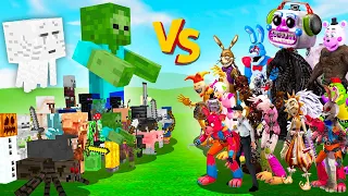 ВСЕ АНИМАТРОНИКИ ФНАФ 9 VS ВСЕ МАЙНКРАФТ МОБЫ В ГАРРИС МОД! FNAF 9 VS MINECRAFT В Garry`s Mod