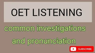 OET listening common words / investigations #oet #oetlistening #oettips #oetcommon answers 💡
