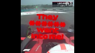 F1 ONBOARD | DRIVERS REACTION TO THE "CHAOS" AT TURN 1 #SHORTS #HUNGARIANGP