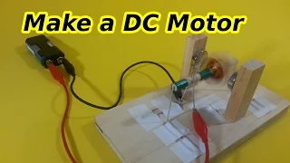 DC Motor with Brushes and Commutator, Easy