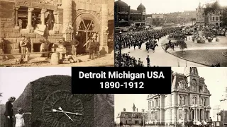 Vintage Detroit Michigan USA | Exploring Old Detroit Michigan USA in 1890-1912 | Vintage Footage