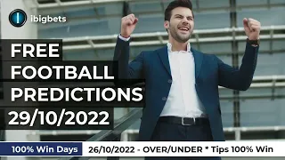 FOOTBALL PREDICTIONS TODAY|OVER/UNDER * TIPS 100% WIN 26/10/2022|FREE SOCCER PREDICTIONS@ibigbets