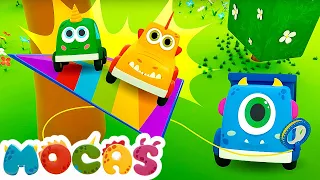 Full episodes of Mocas the little monster cars cartoons for kids. First episode of a new season.