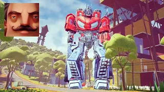 Hello Neighbor - My New Neighbor Transformers Optimus Prime History Gameplay Walkthrough