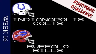 Tecmo Super Bowl NES Playthrough Nightmare Challenge - Week 16 Indianapolis Colts vs. Buffalo Bills