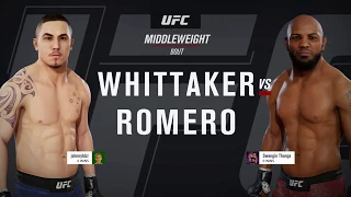 EA UFC 3: Ranked Online: Robert Whittaker vs Yoel "Soldier of God" Romero (me) - UFC 225 style