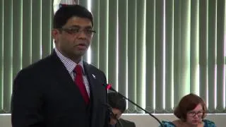 Fijian Attorney General Aiyaz Sayed-Khaiyum opens meeting