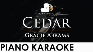 Gracie Abrams - Cedar - Piano Karaoke Instrumental Cover with Lyrics