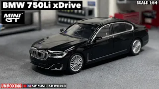 『MY MINI CAR WORLD』UNBOXING MINI GT 1/64 BMW 750Li xDrive