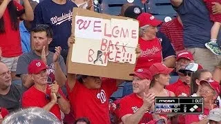 Harper returns to a standing ovation