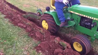 John Deere 140 Garden Plowing