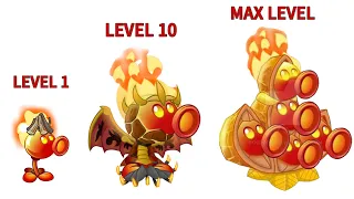 PvZ 2 Сhallenge - FIRE PEASHOOTER Level 1 vs Level 5 vs Max Level(Plant Vs Plant)