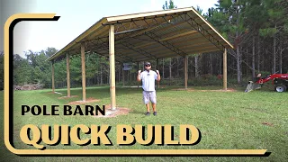 Pole barn building! Firewood processing building