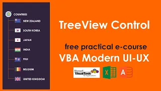 VBA UI UX-16: How to use powerful TreeView Control in Excel UserForm