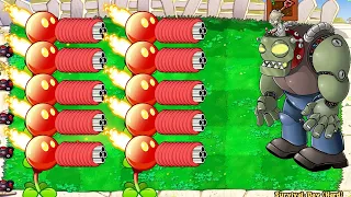 999 Fire Gatling Pea Vs Giga Gargantuar Vs Dr.Zomboss - Plants Vs Zombies Hack