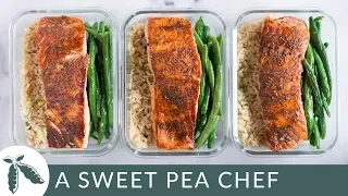 How to Meal Prep - Salmon  (4 Meals/Under $6) | How To Meal Prep | A Sweet Pea Chef