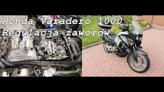 Honda Varadero 1000, regulacja zaworów, synchronizacja gaźników.